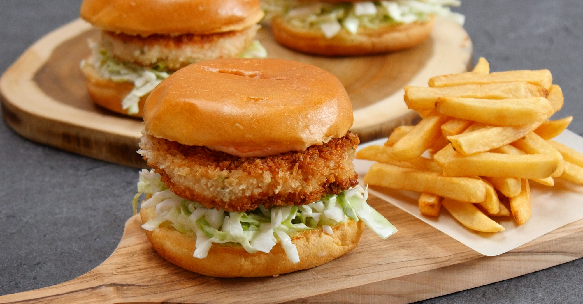 Crispy Fried Shrimp Burger