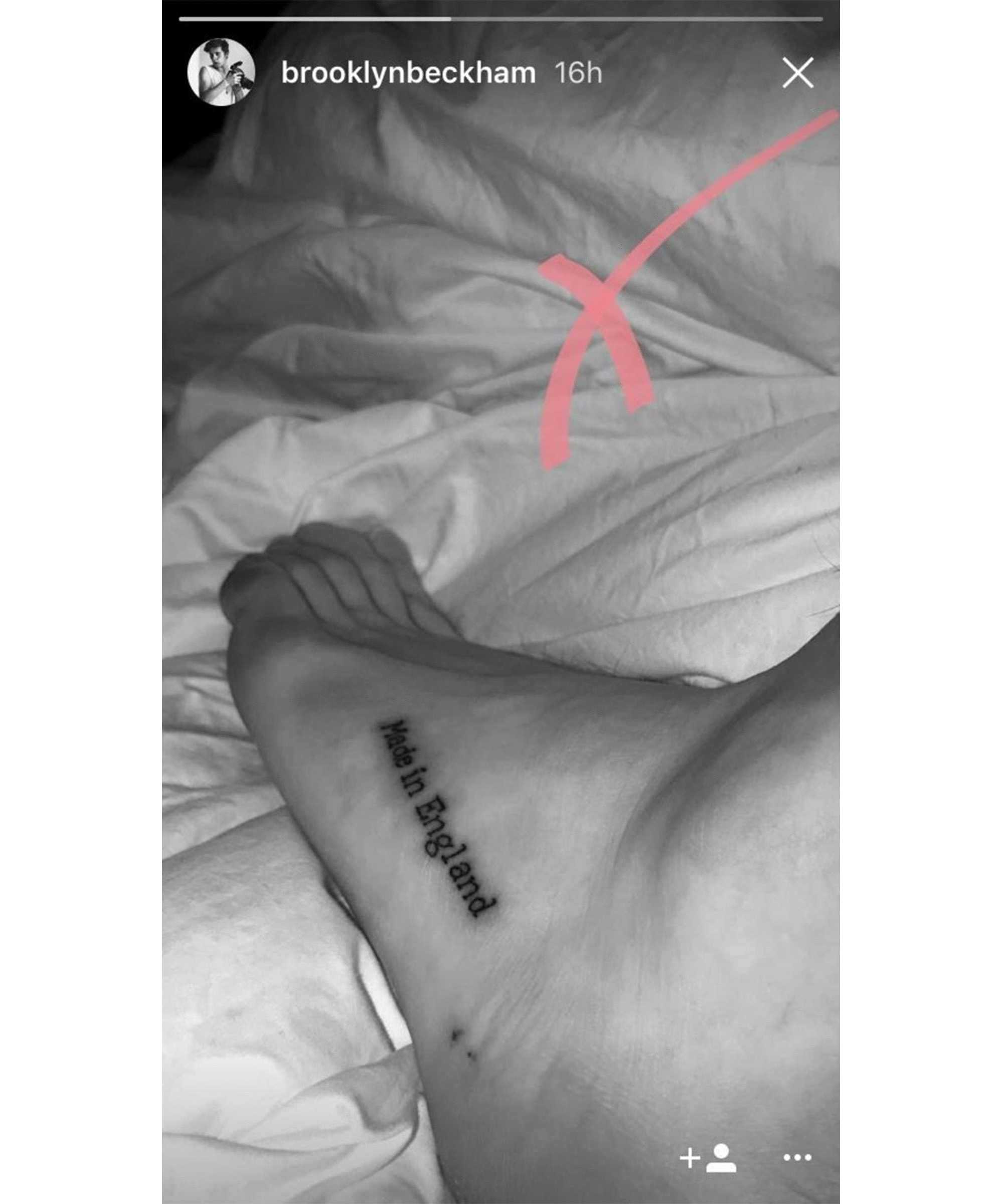 Brooklyn Beckham Gets His First Tattoo And Its HUGE