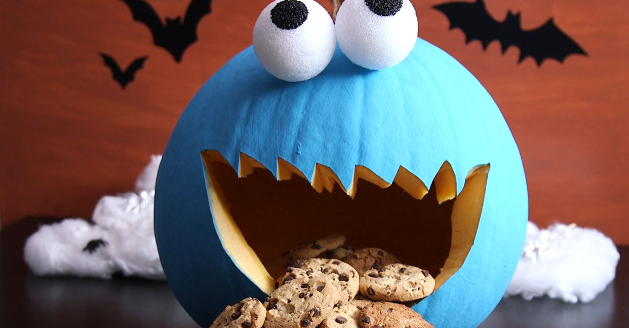Cookie Monster Pumpkin Stencil