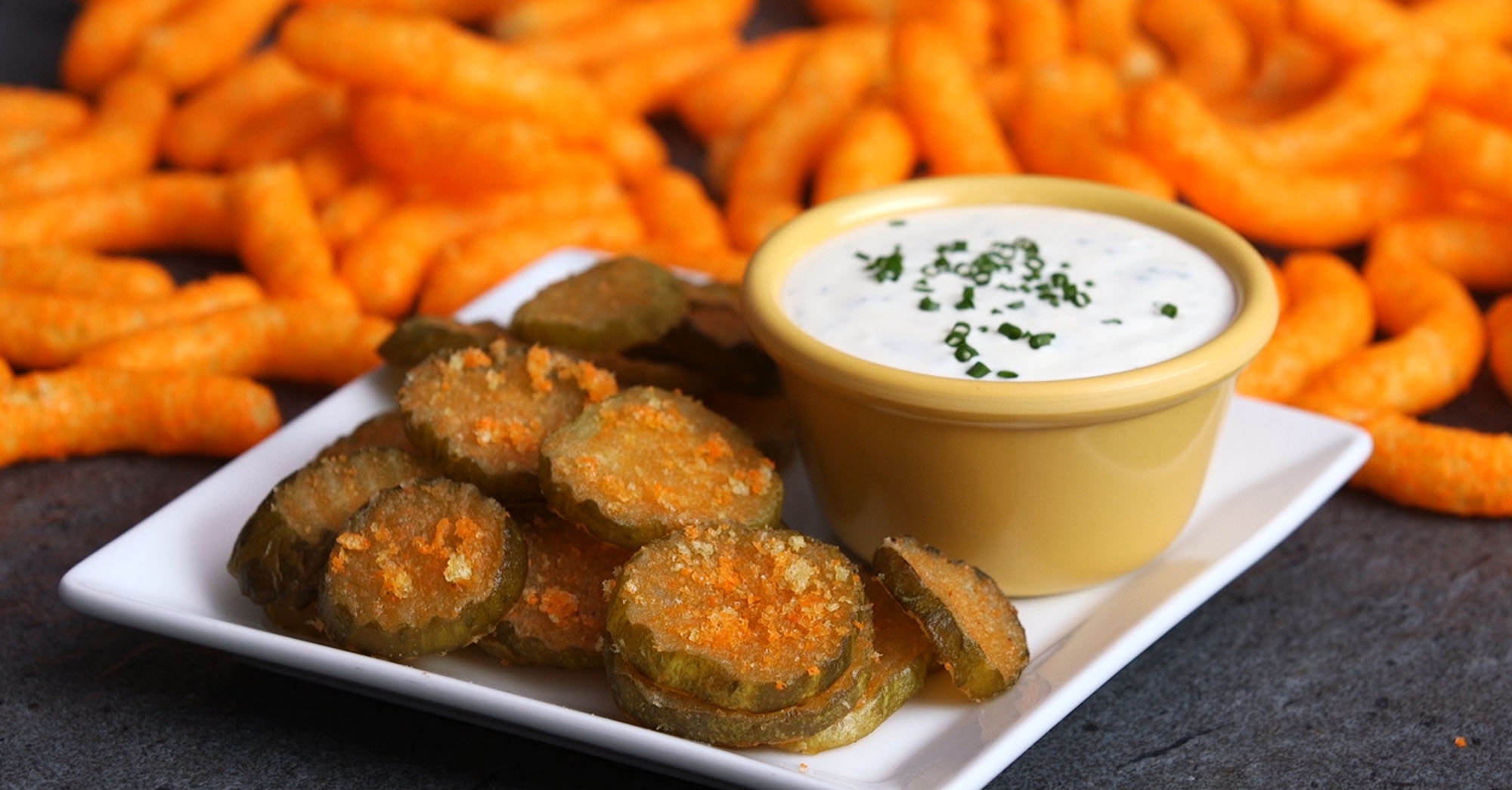 Cheeto Fried Pickles and Yes They're Good.