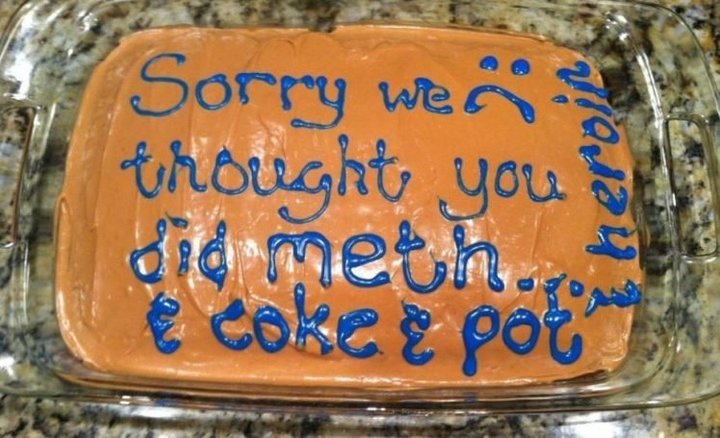 Cake with text