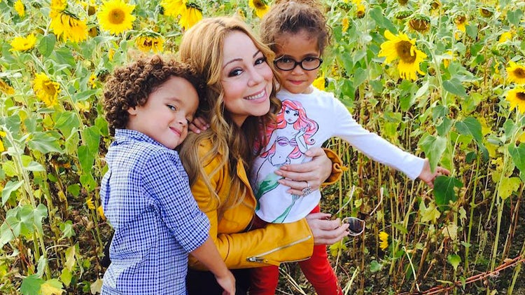 Mariah Carey with her twins