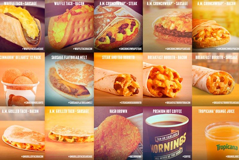 Taco Bell Breakfast Menu 2020 Aria Art