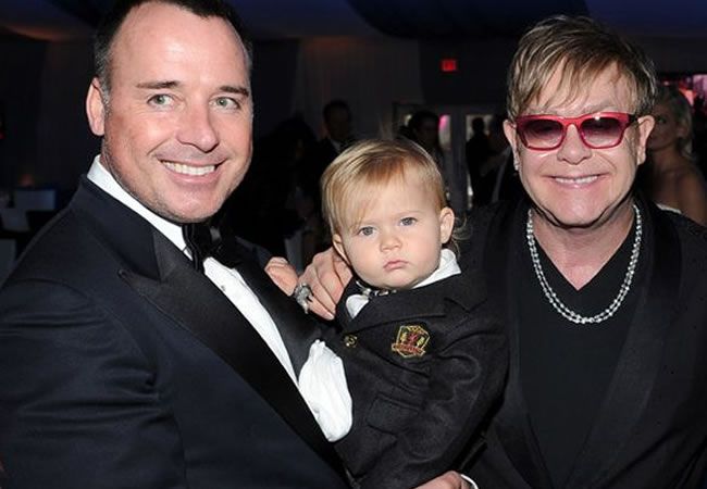 Elton John and family