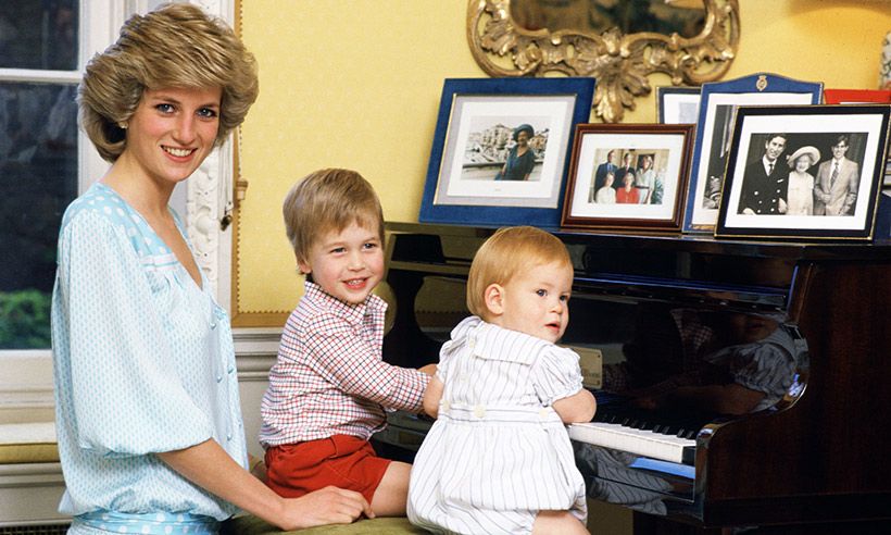 Princess Diana, Prince William, and Prince Harry