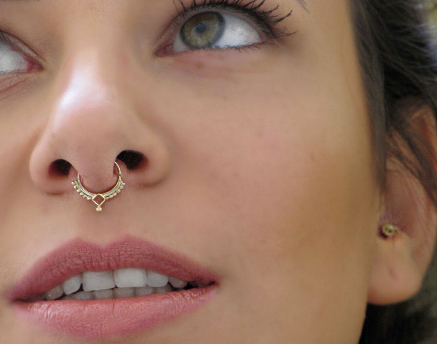 Blue hair with septum ring - wide 4