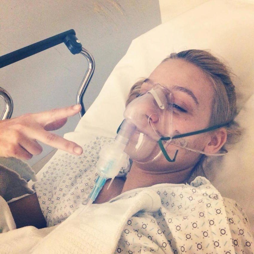 Bekah Georgy in hospital