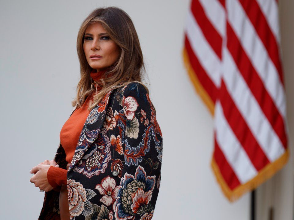 Melania Trump at the annual Turkey Pardon