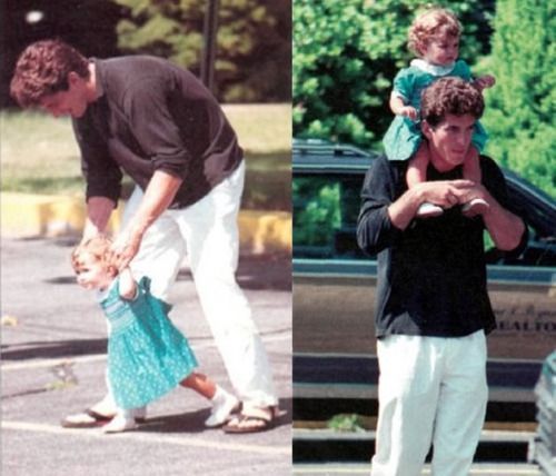 A young Rose Schlossberg with JFK Jr.