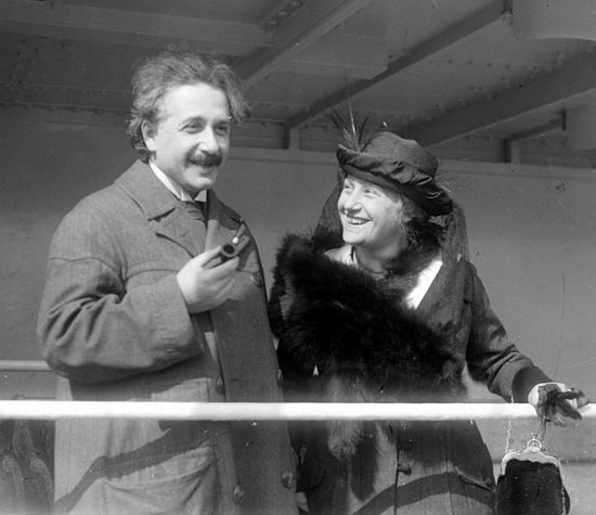 Albert and Elsa Einstein.