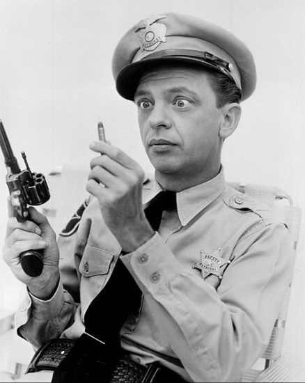 Don Knotts as Barney Fife.