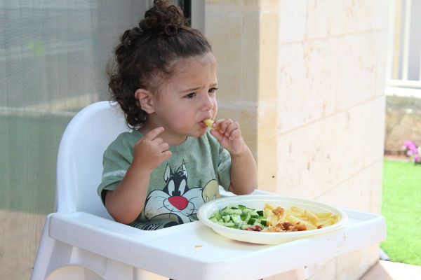 Child eating.