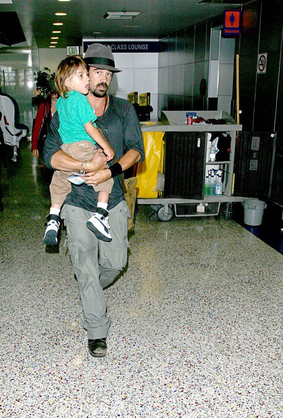 Colin and James at the airport