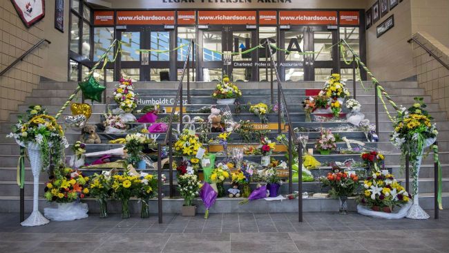 Humboldt Broncos flowers.