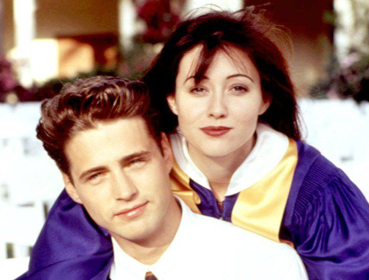 Shannen Doherty and Jason Priestley 