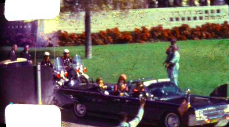 A still from Abraham Zapruder's footage of President Kennedy's assassination