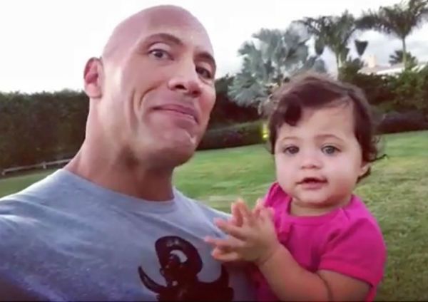 Dwayne Johnson and his daughter Jasmine.