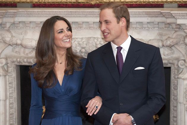 William and Kate after their engagement