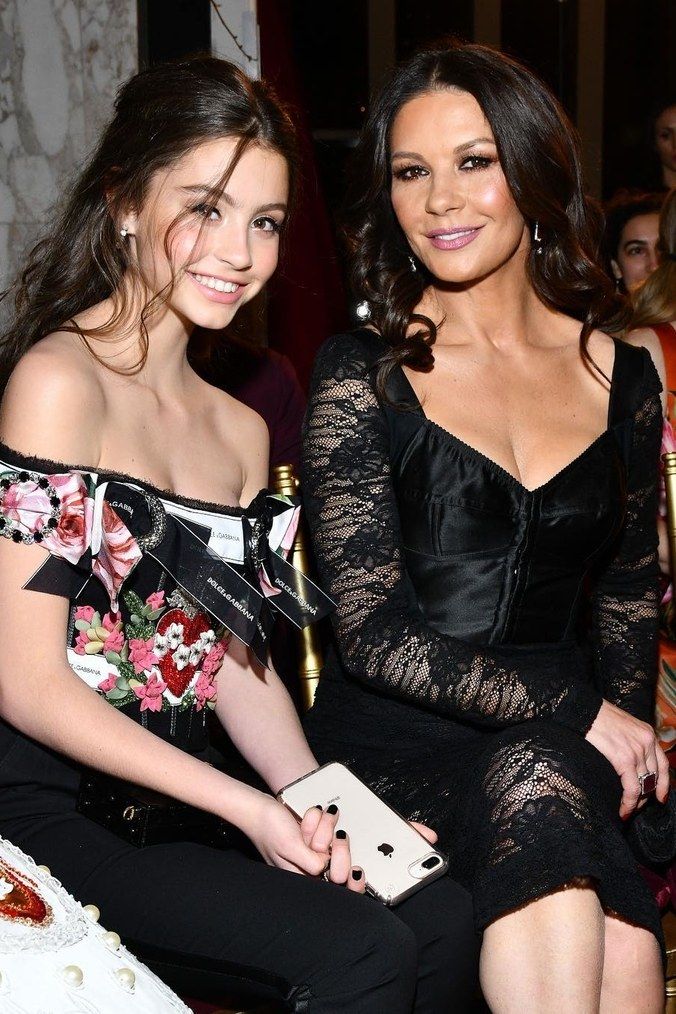 Carys and Catherine front row at the Dolce and Gabanna show