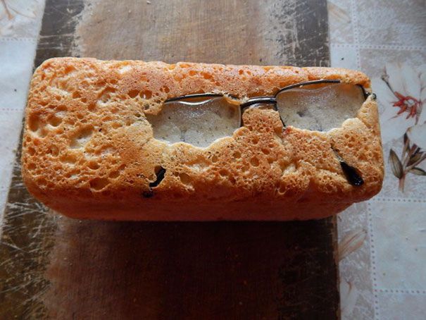 glasses in bread