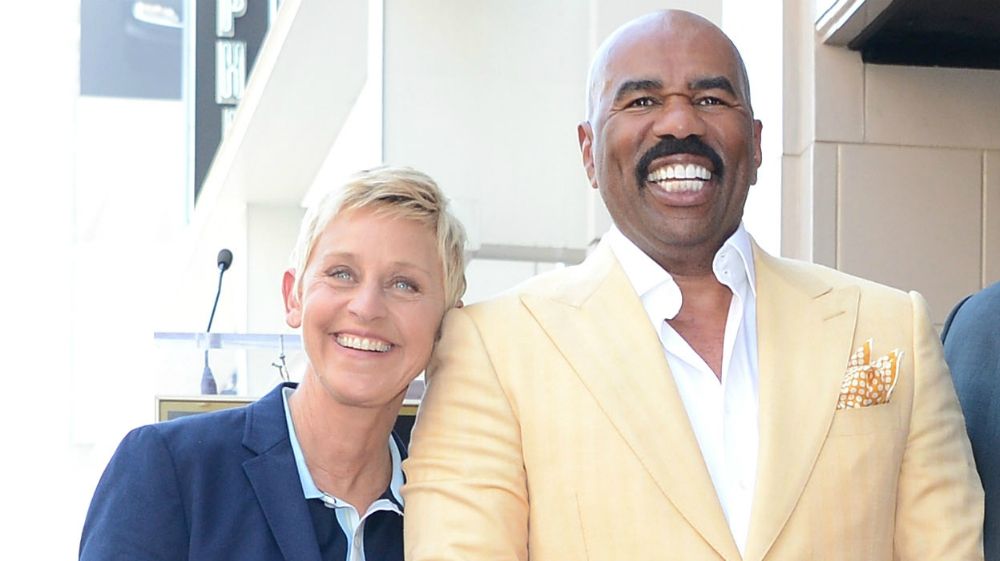 Ellen DeGeneres and Steve Harvey