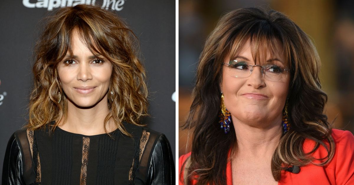 Halle Berry and Sarah Palin side by side