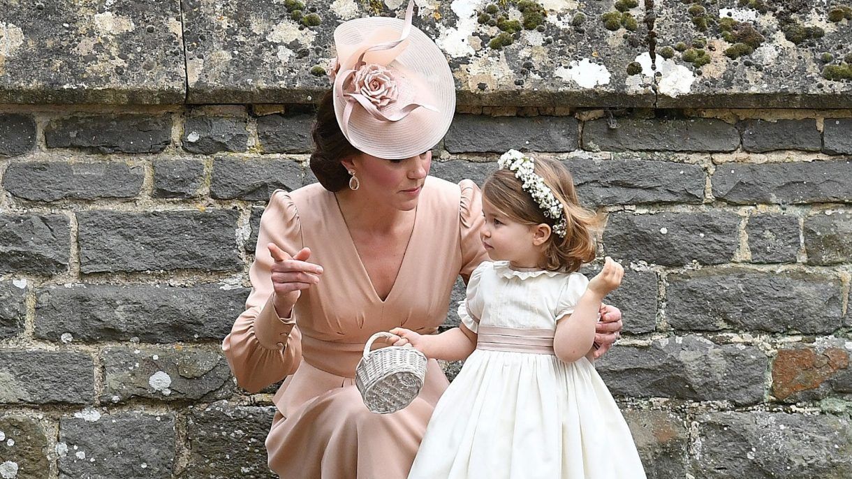 Kate and Charlotte at Pippa's wedding