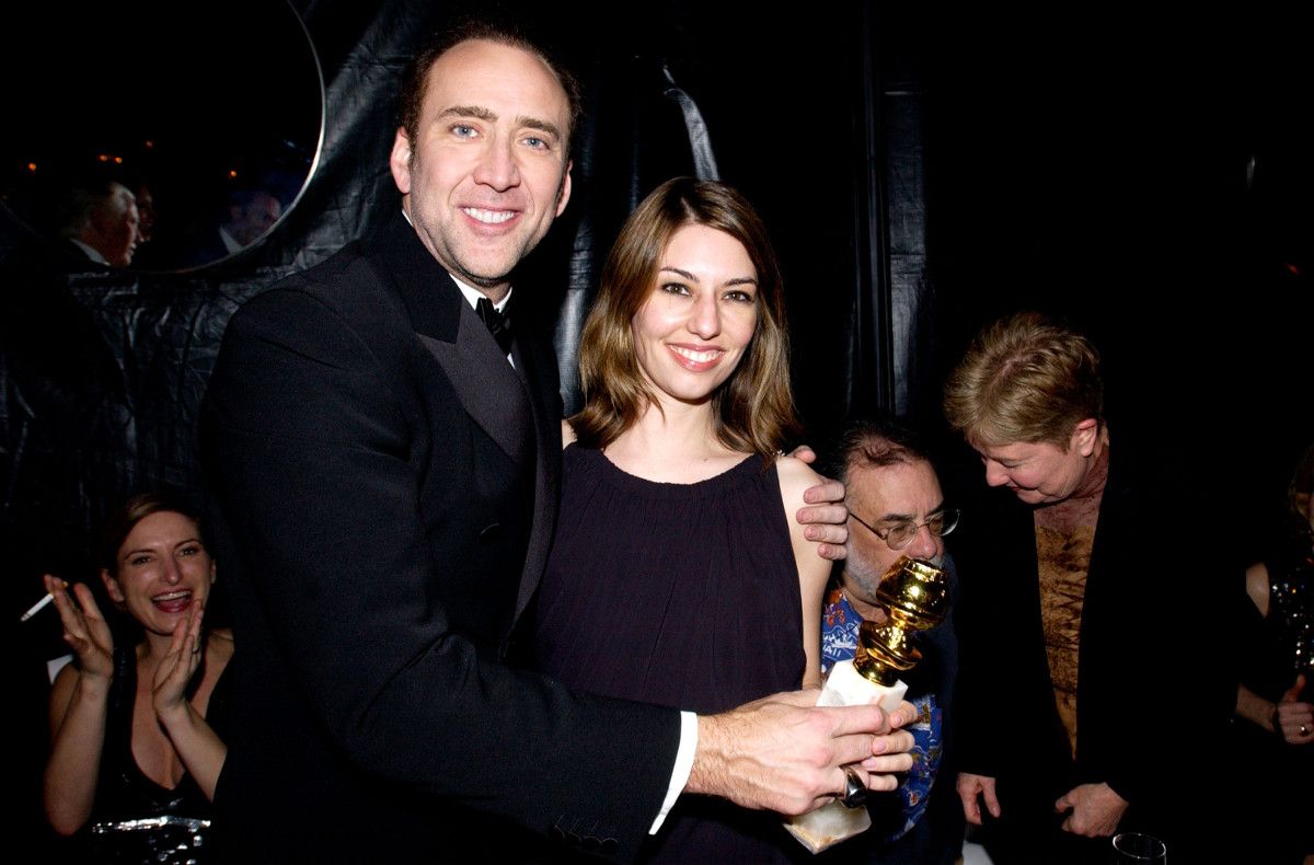 Nicolas Cage and Sofia Coppola at an awards show