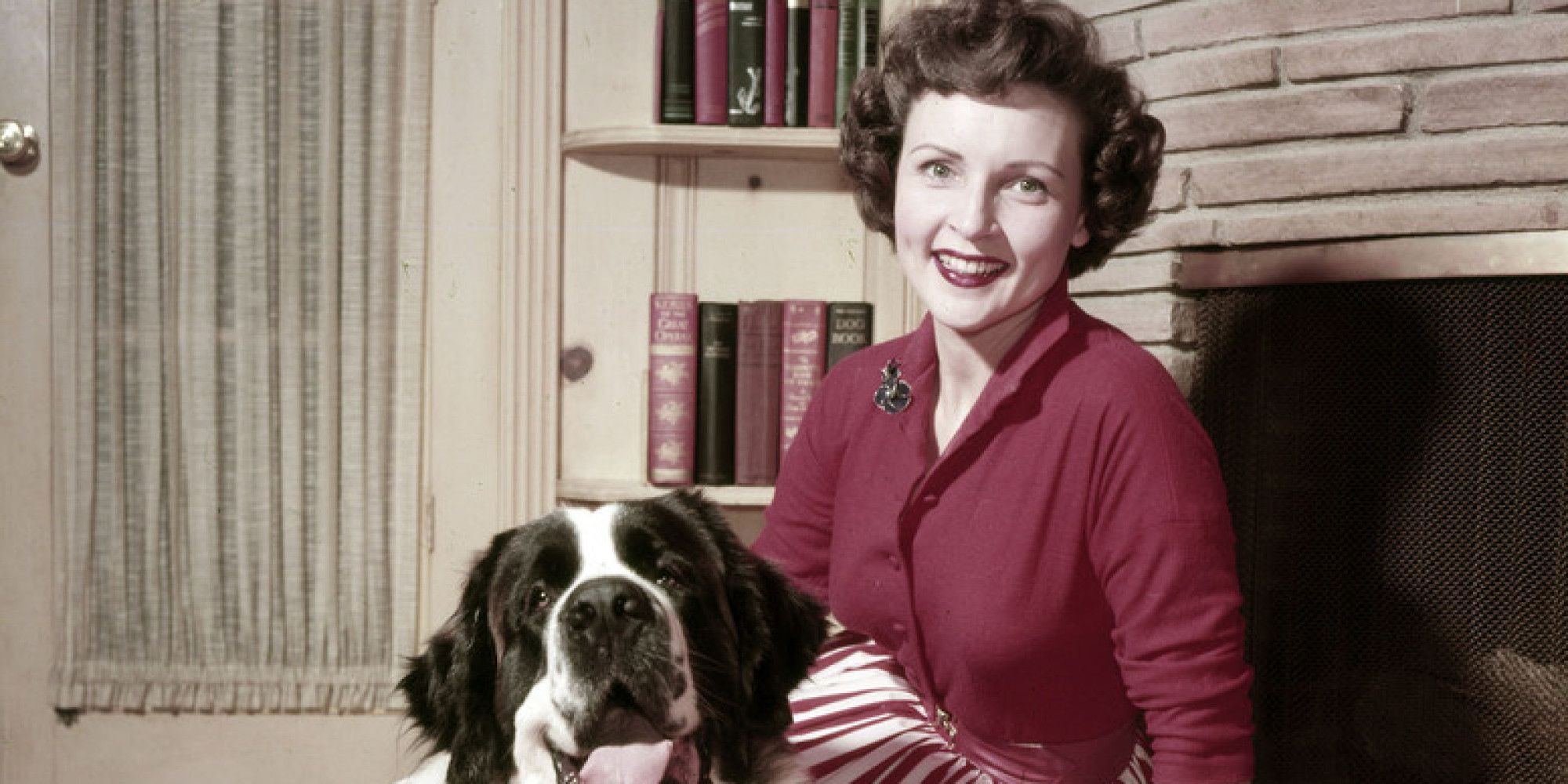 Betty White and her pet dog