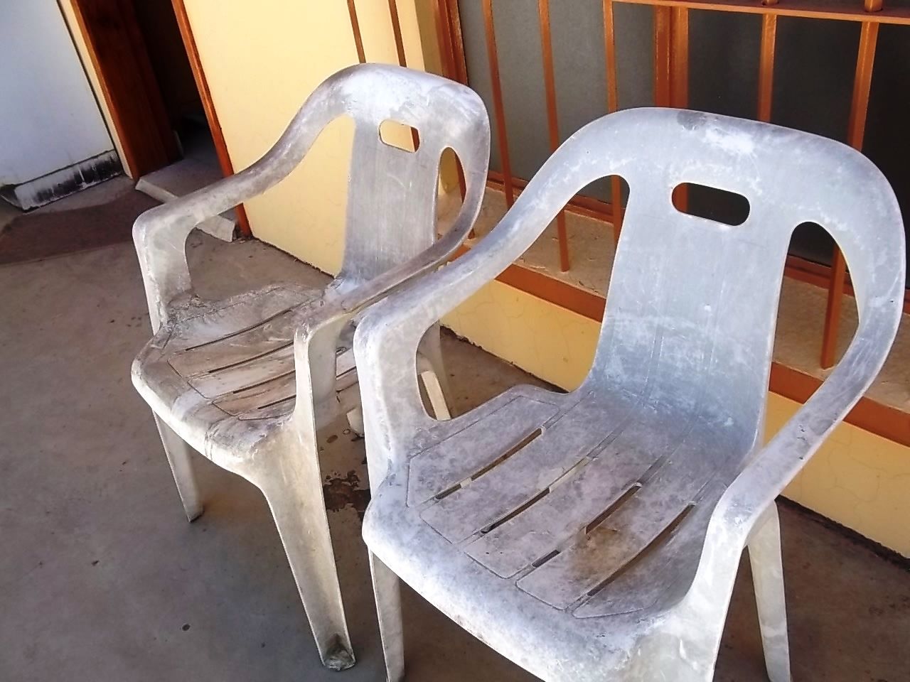 dirty patio furniture