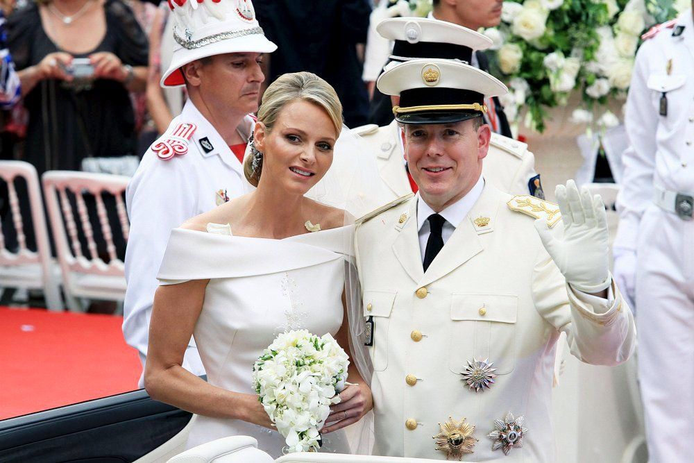 Prince Albert and Charlene on their wedding day