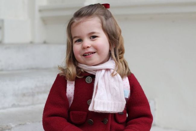 Princess Charlotte on her first day of preschool