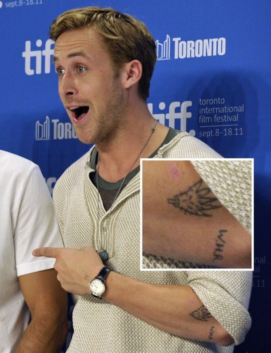 Ryan Gosling cactus tattoo