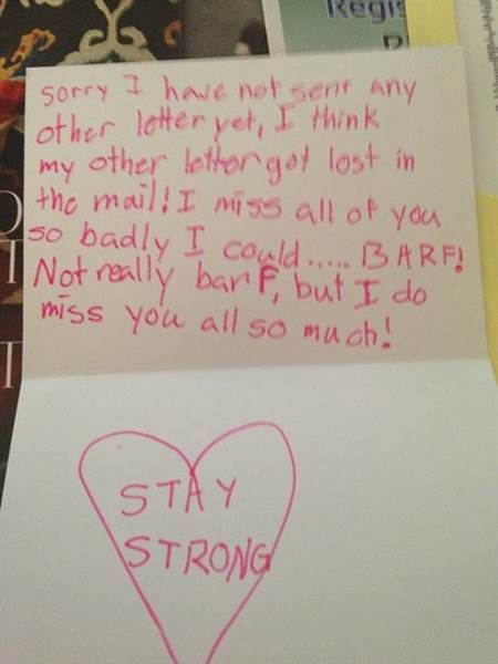 camp letter about staying strong