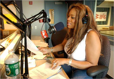 Wendy Williams at a radio station