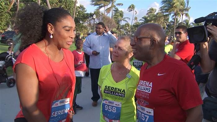 Al Roker, Serena Williams and Lori Rothman