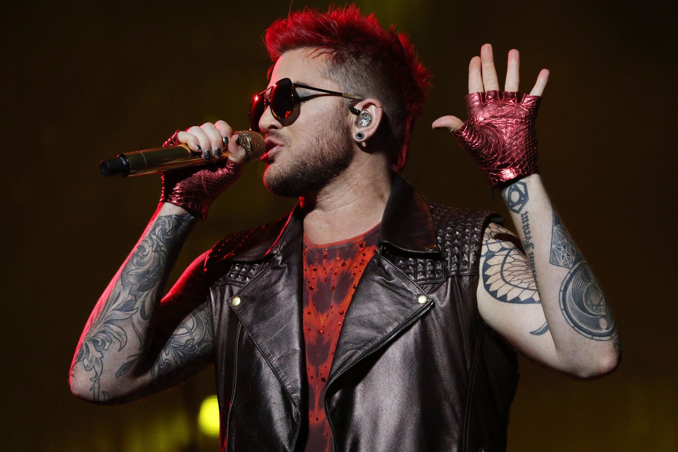 Adam Lambert performing