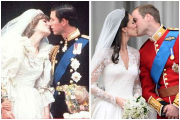 Royal wedding kiss