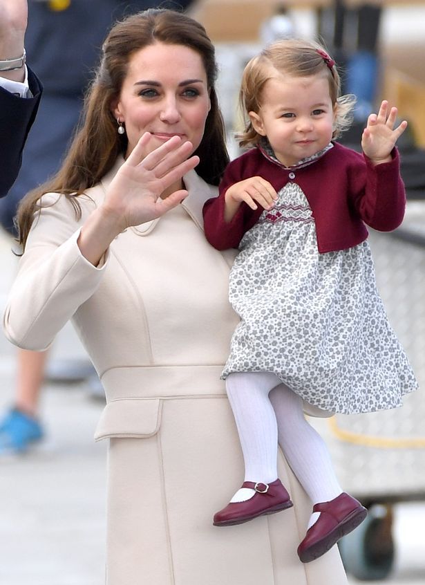 Kate and Charlotte waving