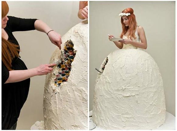 Cake wedding dress