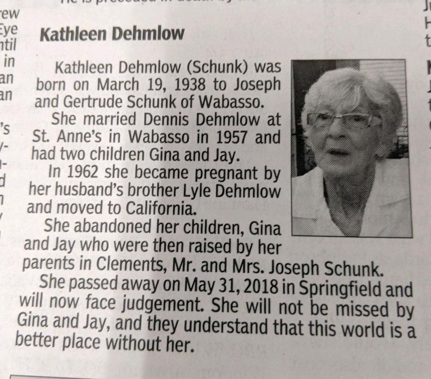 The nasty obit