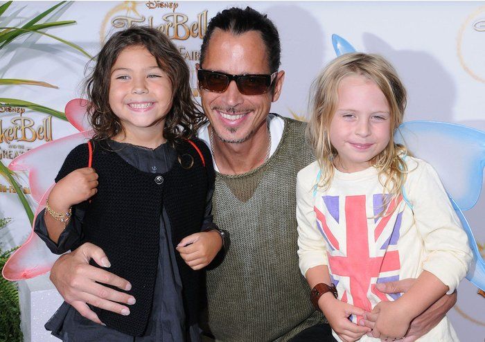 Chris Cornell with his youngest children,Toni and Christopher