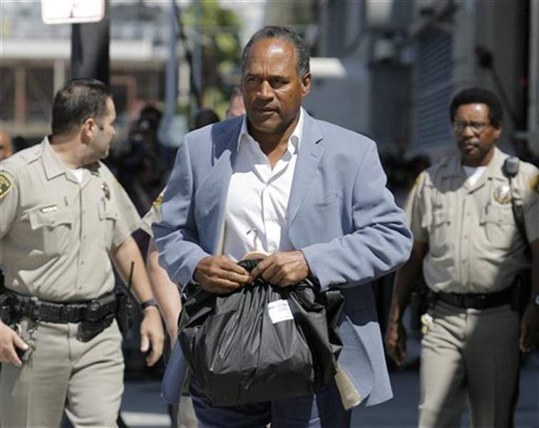 OJ Simpson leaving jail