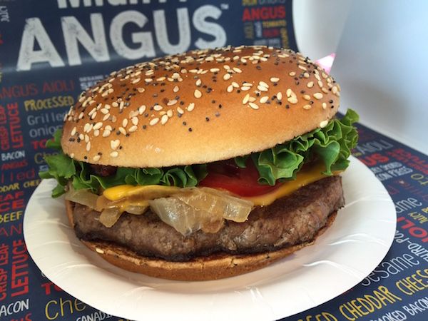 An Angus burger