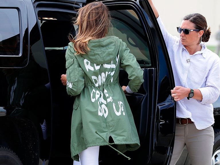 Melania Trump wearing her jacket