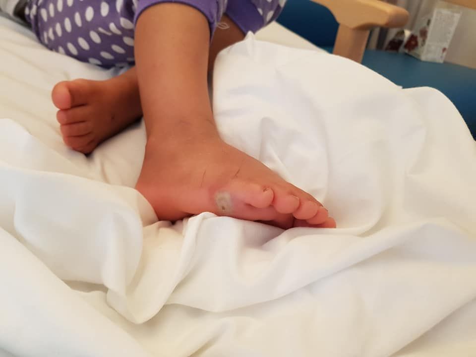 Sienna's foot