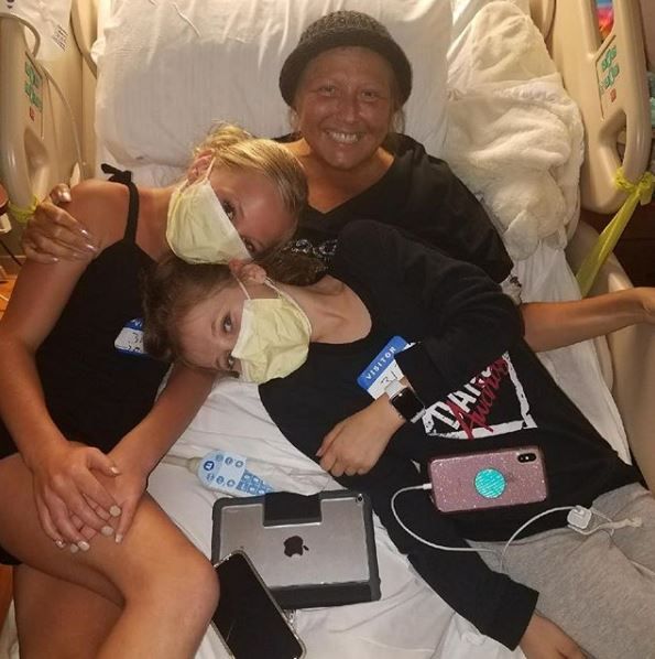 Abby Lee Miller with guests at the hospital