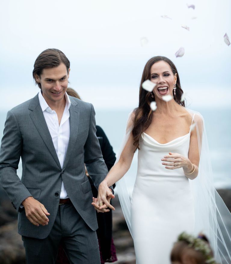 Newlyweds Barbara Bush and Craig Coyne