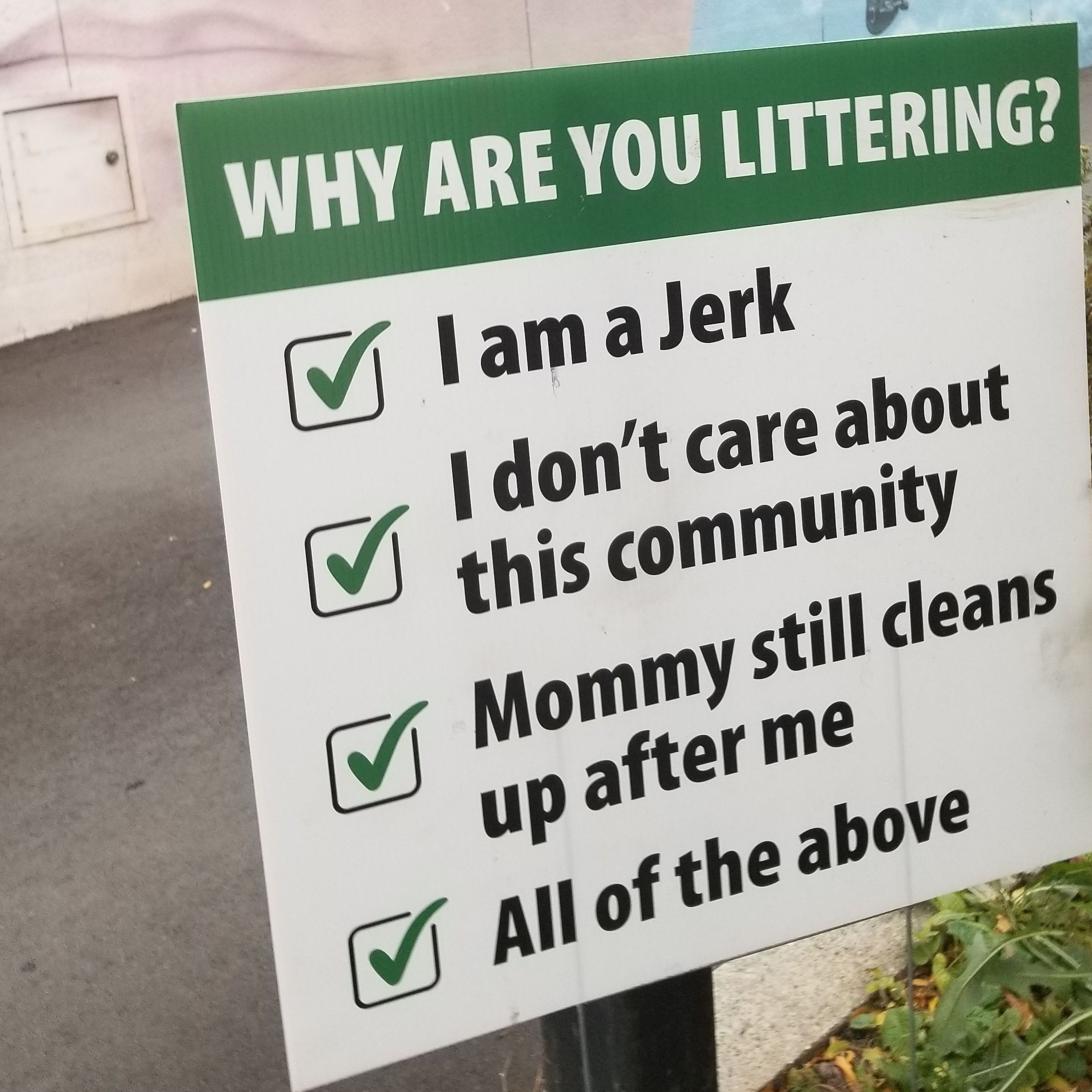 littering sign