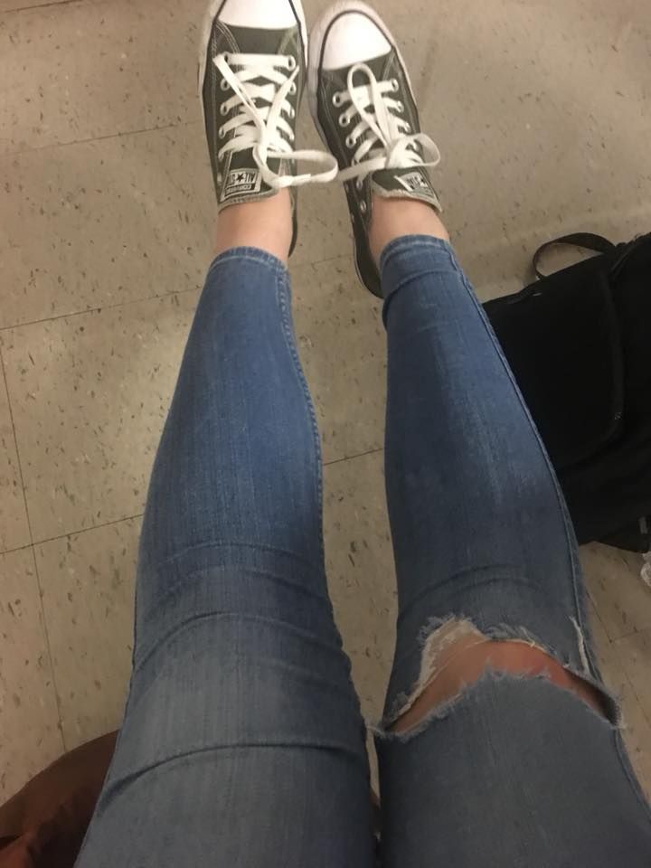 The ripped jeans